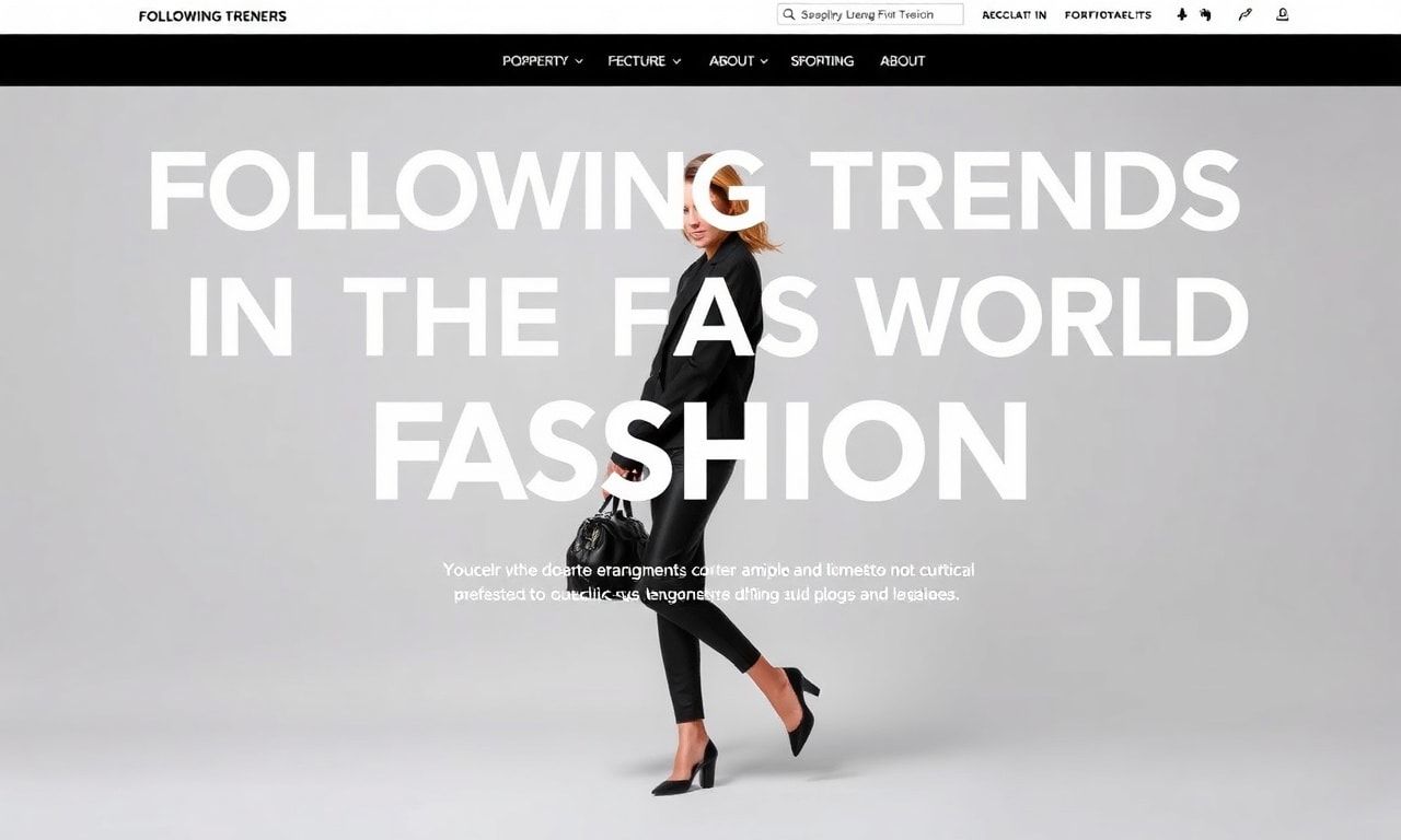 Moda Dünyasında Trendleri Takip Etmek: Bir Sanat