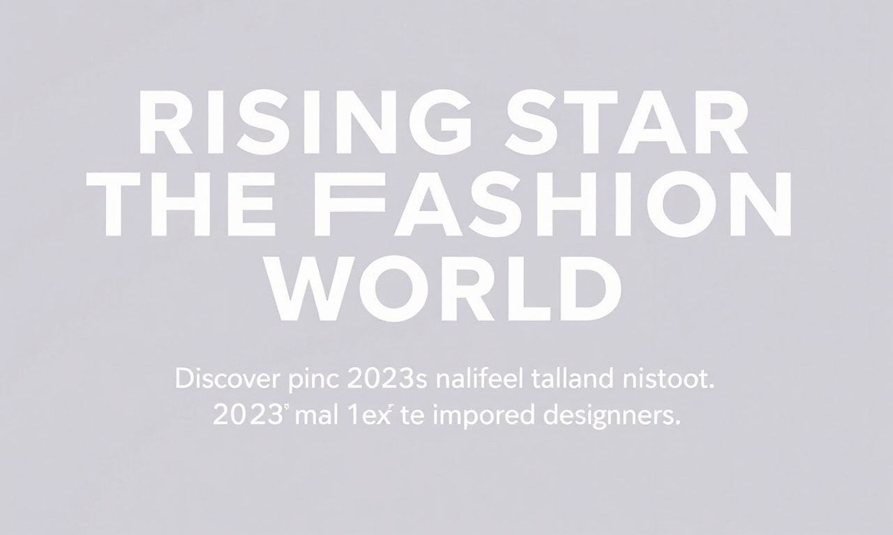 Moda Dünyasında Yükselen Yıldızlar: 2023'in En Çok Konuştuğu Tasarımcıları Keşfedin