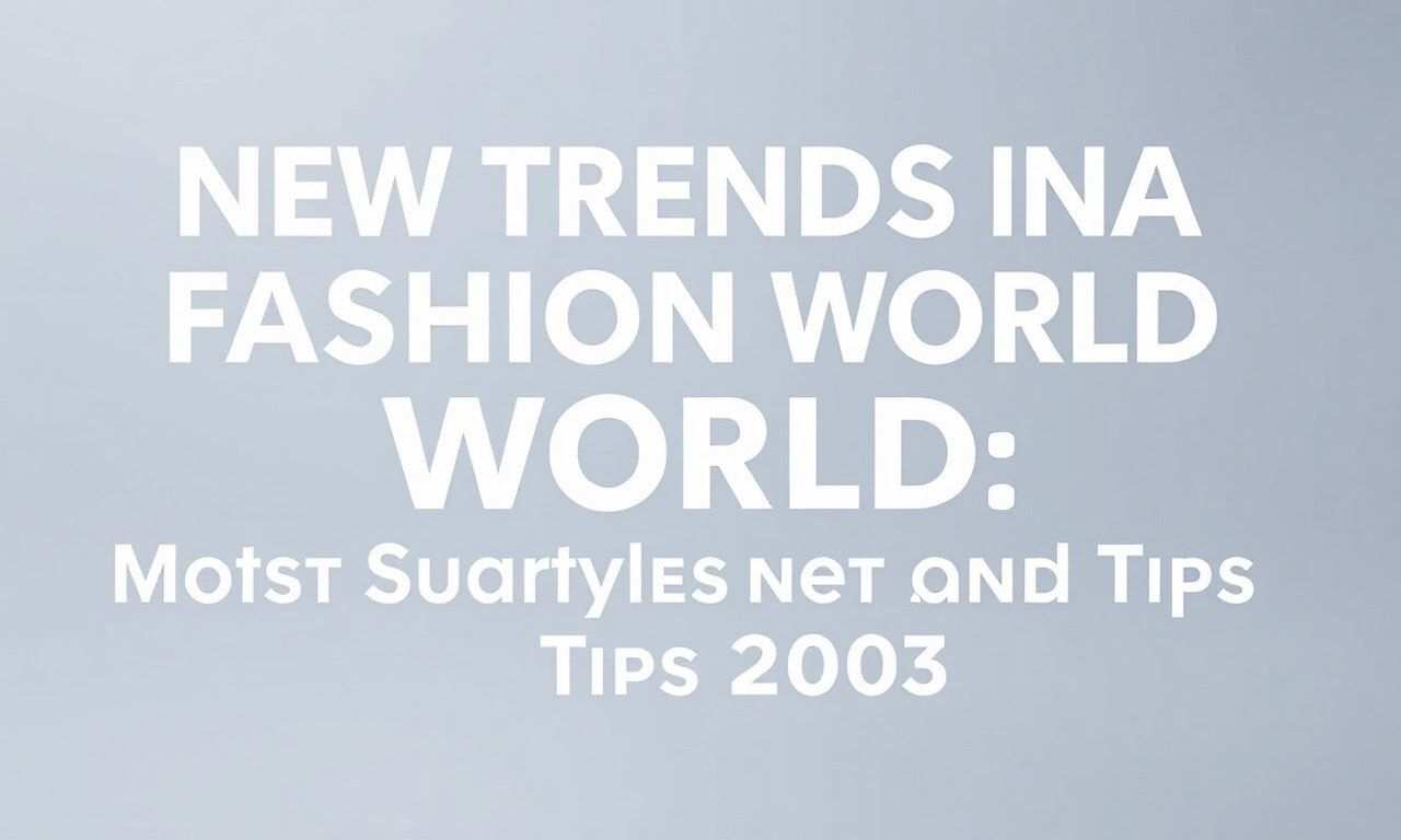 Moda Dünyasında Yeni Trendler: 2023'ün En Çok Aranan Stil ve İpuçları